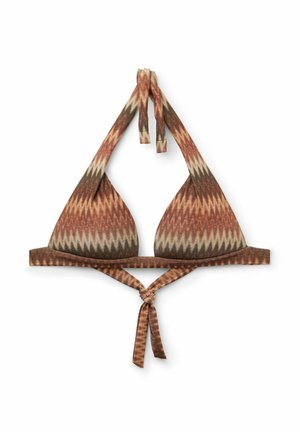 Calzedonia, GOLDEN CHEVRON TRIANGLE - Bikini-Top - brown