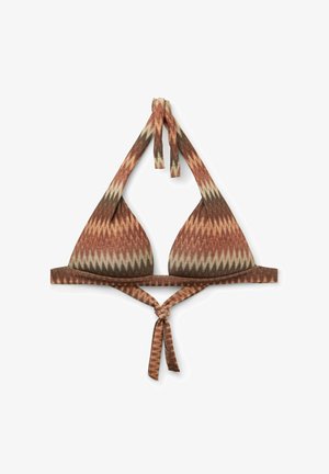 Calzedonia, GOLDEN CHEVRON TRIANGLE - Bikini-Top - brown