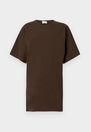 DEEP YOKE DRESS - Trikotāžas kleita - maple brown