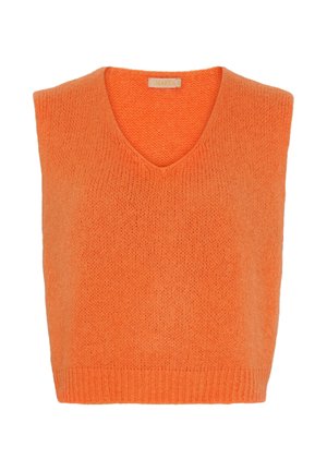 Stickad tröja - orange