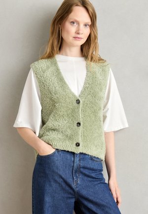 Marc O'Polo VEST SLEEVELESS V NECK - Vest - smooth sage