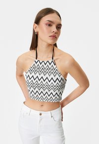 Koton HALTER NECK CROP - Blusa - black
