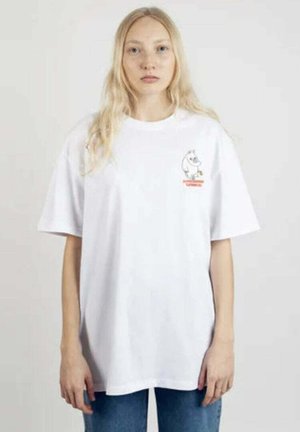 NordicBuddies MOOMIN MUUMIPEIKON KUKKA - Printtipaita - white