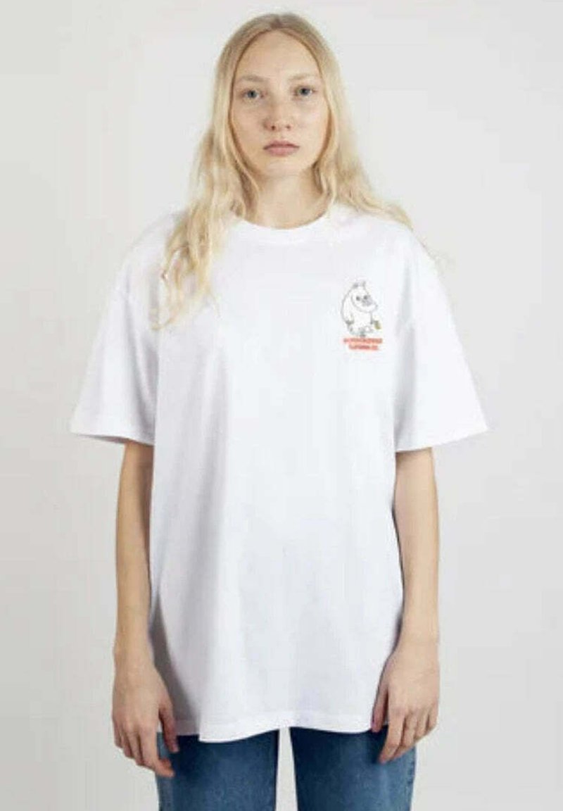 NordicBuddies MOOMIN MUUMIPEIKON KUKKA - Printtipaita - white