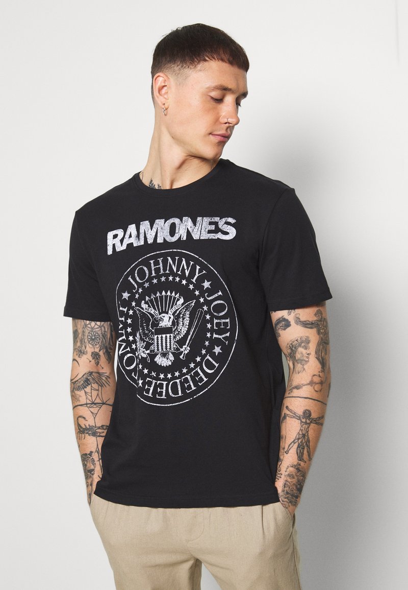 Only & Sons ONSRAMONES FRONT PRINT TEE - T-shirt estampada - black