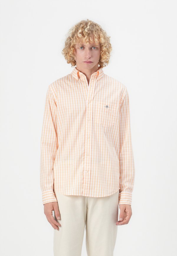 CLASSIC GINGHAM SHIRT - Shirt - peachy orange