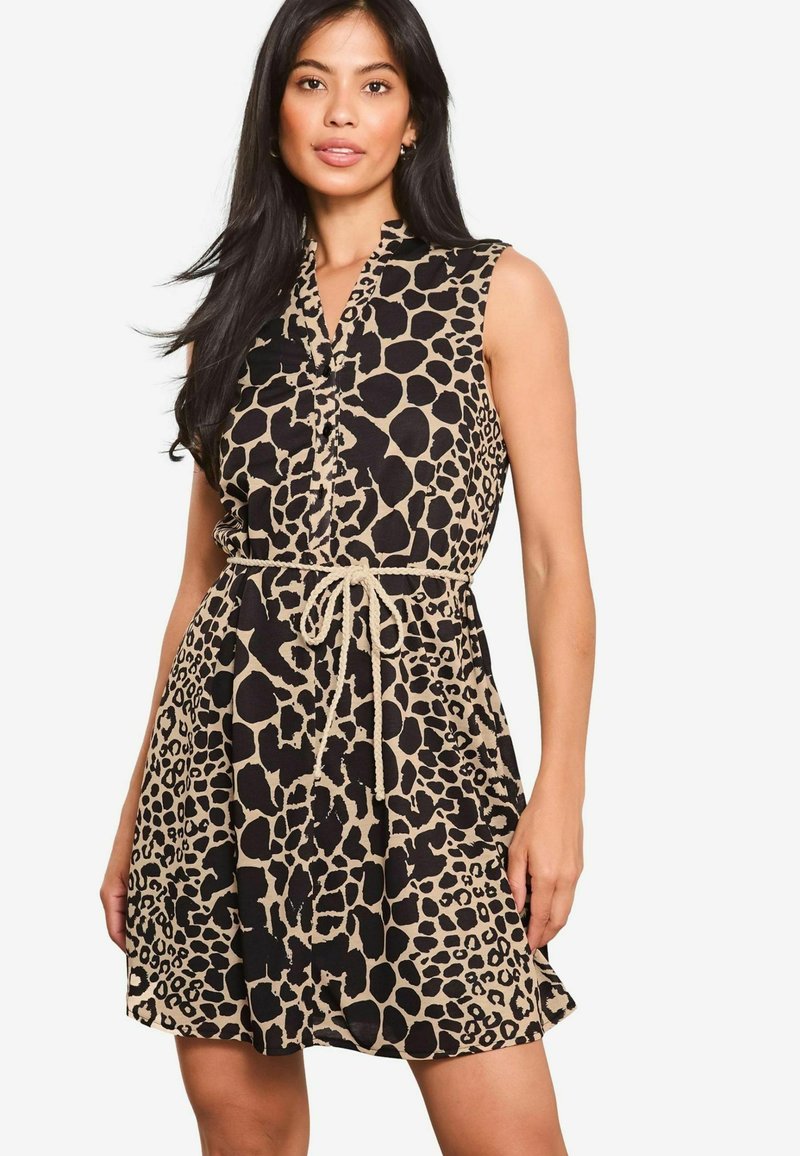 Lipsy SLEEVELESS LIGHTWEIGHT SUMMER MINI-REGULAR FIT - Paitamekko - beige animal
