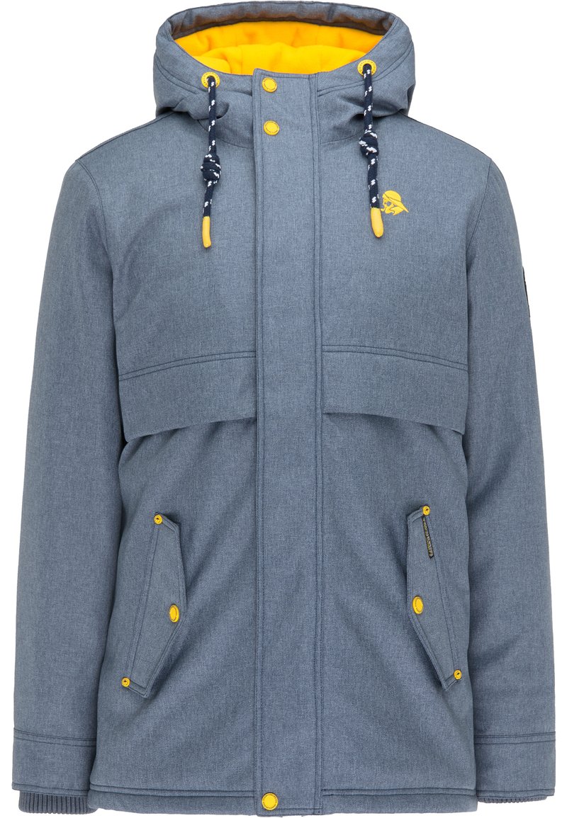 Herren Trenchcoats | Schmuddelwedda Wintermantel marine melange/blau - JS10088 Herren Trenchcoats | Schmuddelwedda Wintermantel marine melange/blau - JS10088
