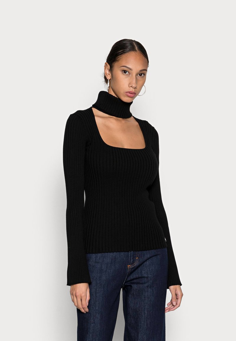 Guess COLETTE WIDE RIB - Camisola - jet black