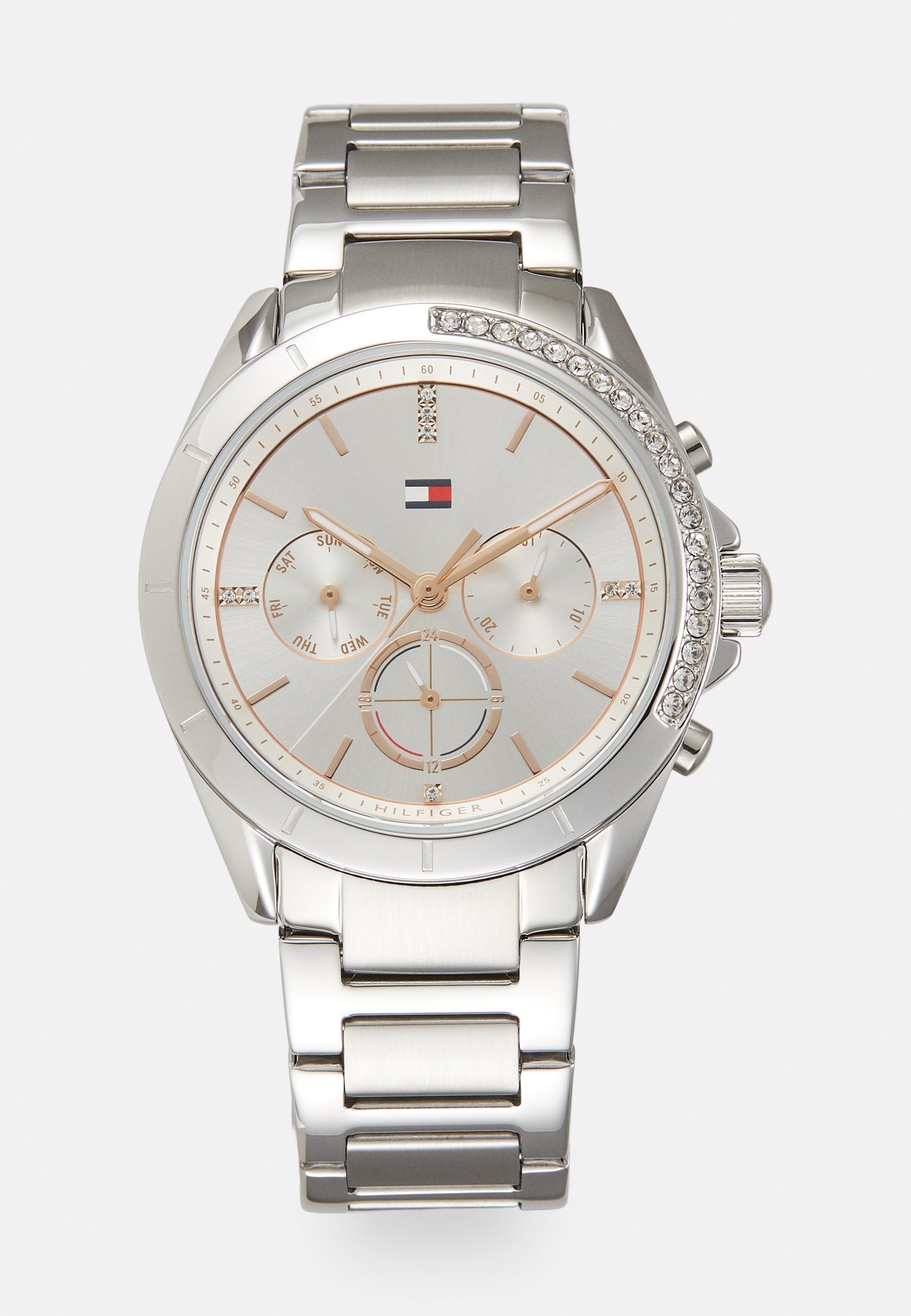 Tommy Hilfiger KENNEDY Chronograph watch silver-coloured/white