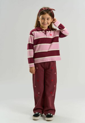 The New, Poloshirts - burgundy striped tn