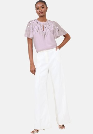 REGULAR FIT - EMBELLISHED KEYHOLE SLEEVE - Blouse - lilac