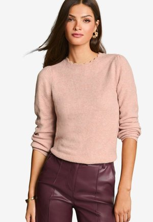Lipsy REGULAR FIT BLEND SCALLOPED NECK - Svetr - pink