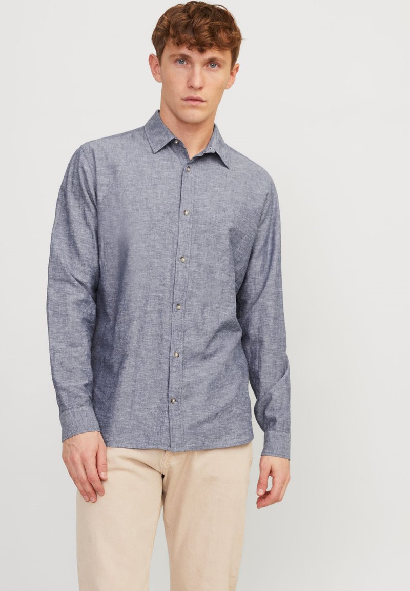 Jack & Jones - JJESUMMER LINEN MIX SHIRT - Overhemd - faded denim, Vergroten