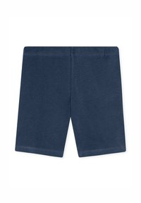 Marineblauwe katoenen shorts met een zachte textuur, voorzien van een effen ontwerp en een comfortabele pasvorm. Rechte zoom en geen zichtbare zakken of versieringen.