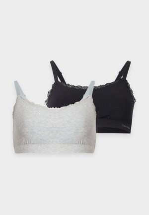 Calvin Klein Underwear, MODERN 2 PACK - Soutien-gorge de sport - black/grey heather