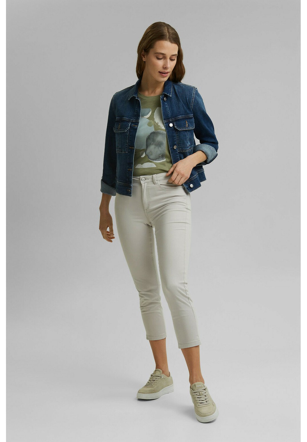 Esprit MR CAPRI - Broek - light grey/Lichtgrijs - Zalando.nl