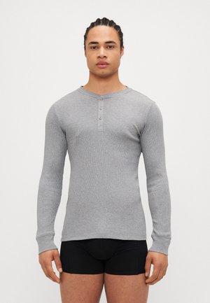 LONG SLEEVE HENLEY - Pidžaama ülemine osa - grey
