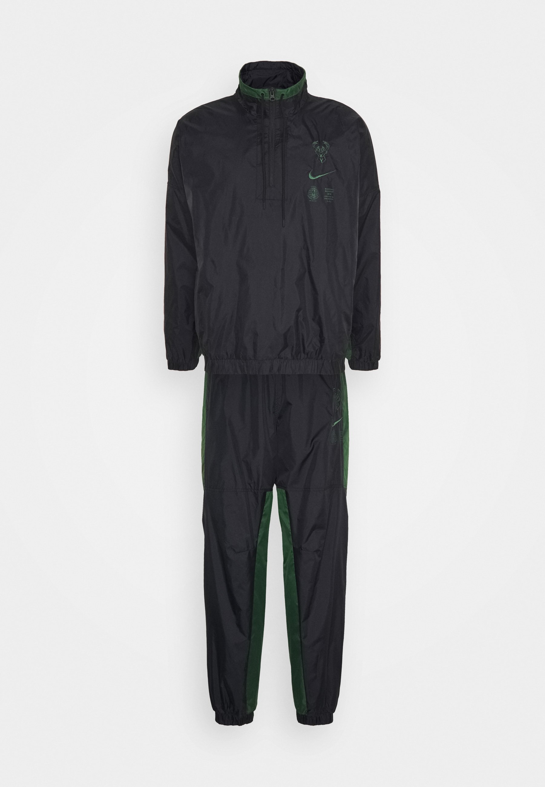 Nike Performance NBA MILWAUKEE BUCKS TRACKSUIT SET - Survêtement -  black/fir/noir - ZALANDO.CH