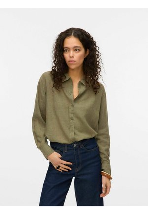 Vero Moda VMLINN LS - Skjortebluser - khaki