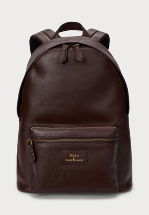 PEBBLED LEATHER BACKPACK - Sac à dos - dark brown