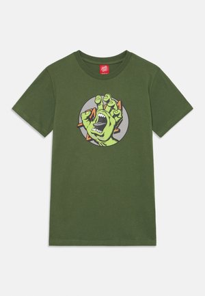 YOUTH HAND DOT FRONT UNISEX - Print T-shirt - dark moss