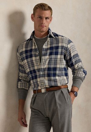 Polo Ralph Lauren, CUSTOM FIT PLAID BRUSHED FLANNEL SHIRT - Hemd - off white/navy