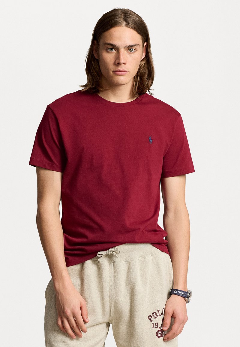 Polo Ralph Lauren CUSTOM SLIM FIT JERSEY CREWNECK T-SHIRT - Basic póló - bordeaux