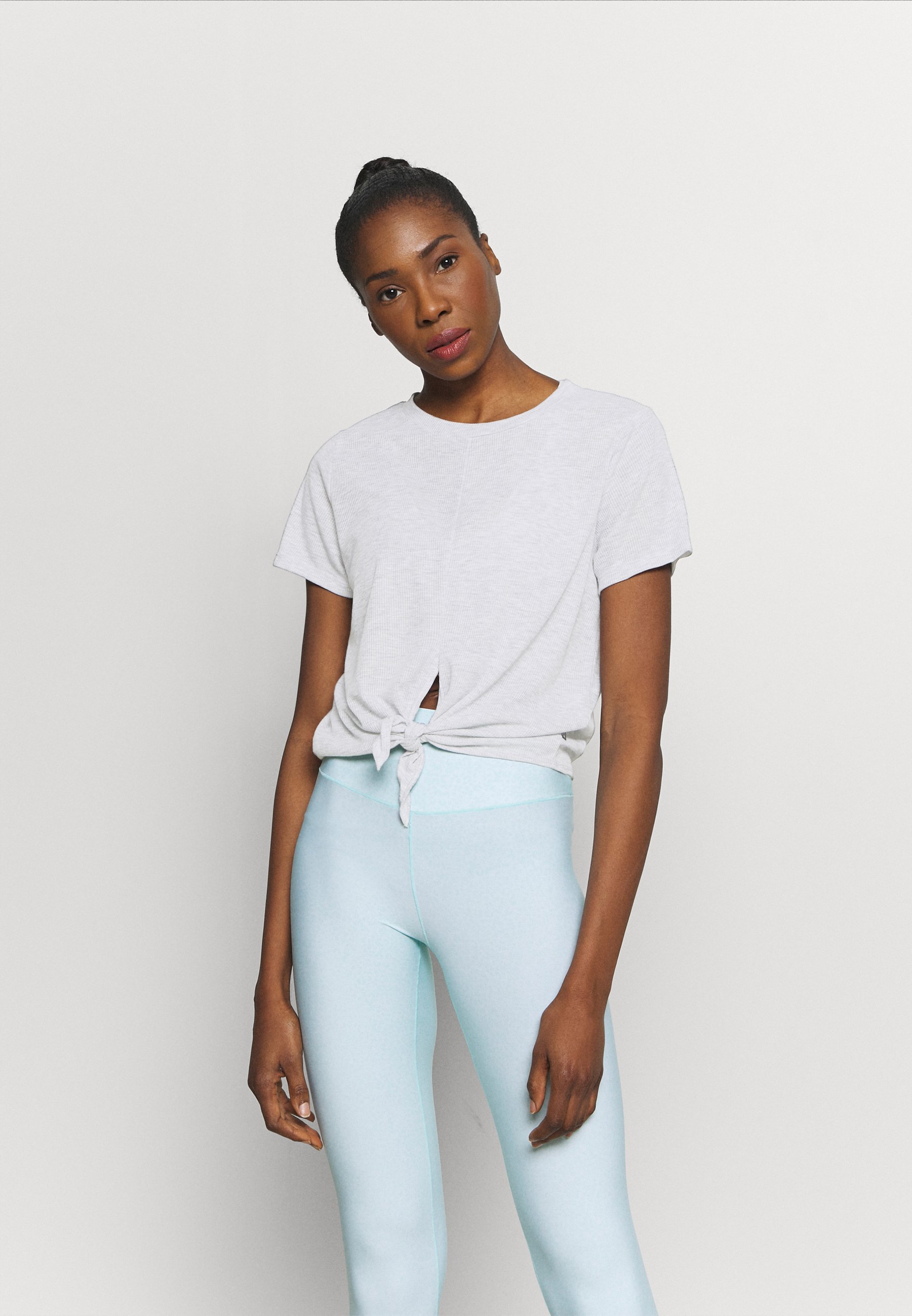 Cotton On Body Tie Up T Shirt Basic Grey Marle Grijs Zalando Nl