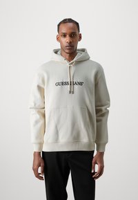 Guess Jeans HOOD REG AMERICA TRAD - Felpa - biscotti