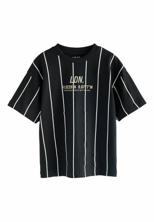 SHORT SLEEVE GRAPHIC STANDARD - Tričko s potlačou - black white stripe