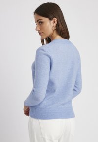 BZB COL V UNI - Pullover - bleu moyen