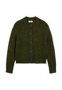 CARDIGAN LONG SLEEVE CREW NECK  - Cardigan - dark green melange
