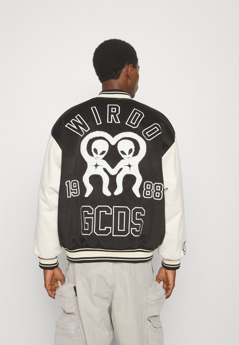 GCDS WIRDO VARSITY Bomber Jacket BLACK/black Zalando.co.uk