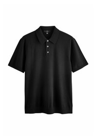 REGULAR FIT SHORT SLEEVE - Poloshirts - black