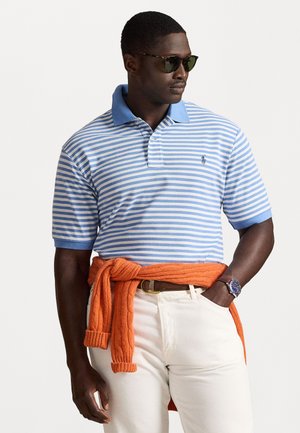 STRIPED MESH POLO SHIRT - Poloskjorter - bristol blue/white