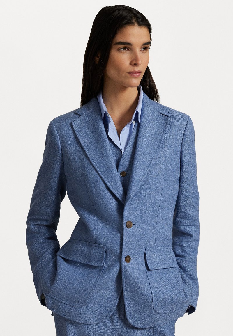 Polo Ralph Lauren LINEN COTTON TWILL BLAZER - Blejzer - blue
