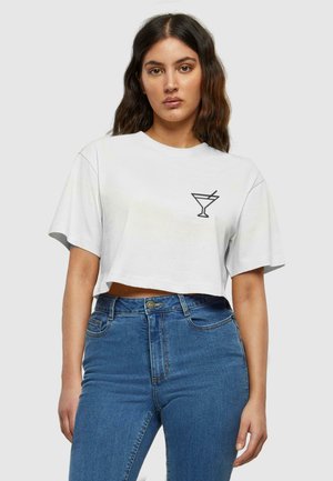 Merchcode COCKTAIL   - Print T-shirt - white