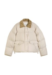 JACKET CONTRAST COLLAR FLAP POCKETS - Jakna ispunjena paperjem - natural stone