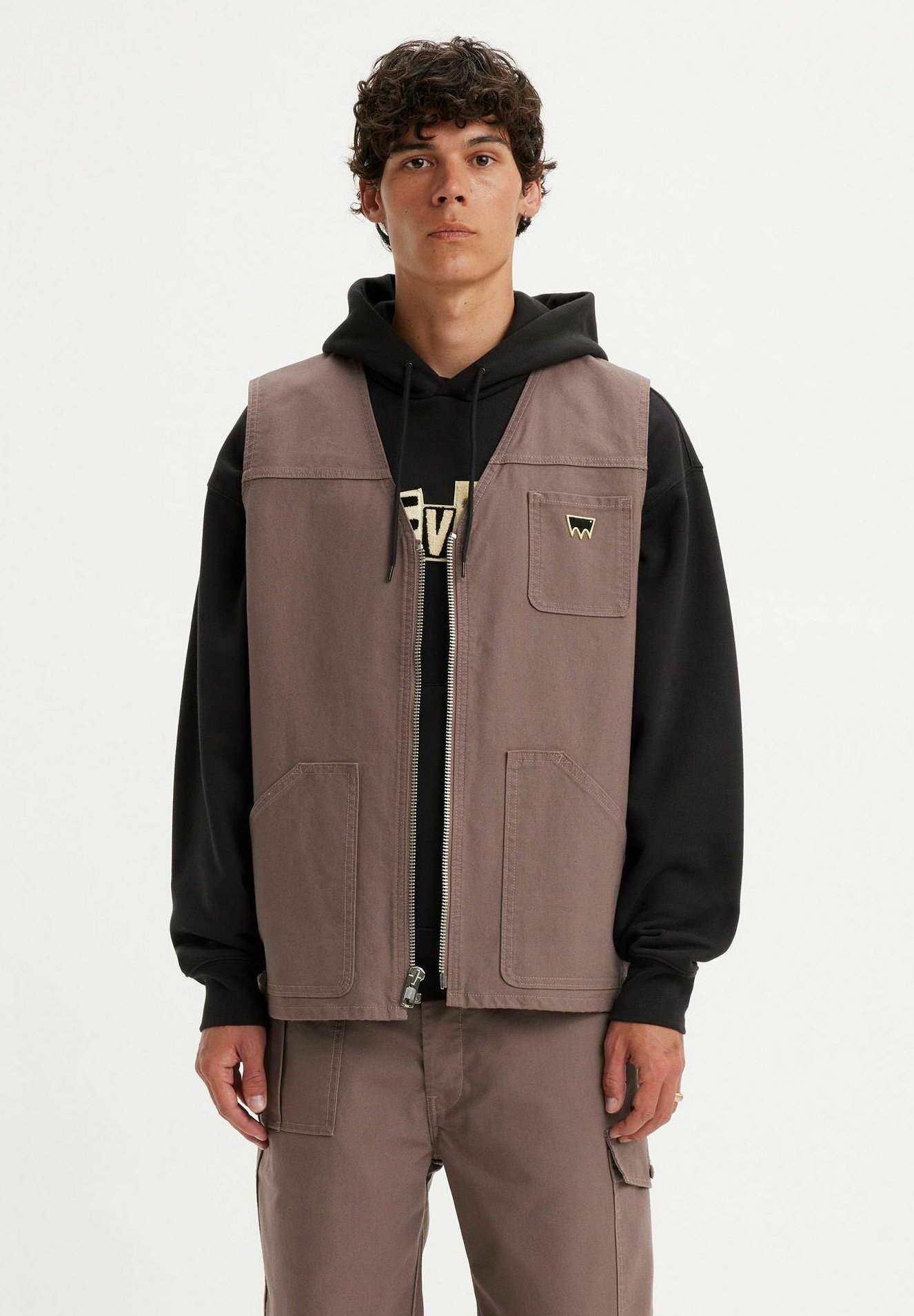 Levi's® SKATE CANVAS VEST Veste sans manches peppercorn/taupe