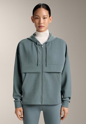 OYSHO RIBBED ZIP-UP WITH SOFT-TOUCH - Vetoketjullinen college - metallic grey