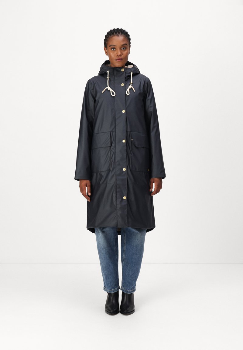 Barbour - BETH SHOWERPROOF JACKET - Waterproof jacket - dark navy/light sand/military brown, Enlarge