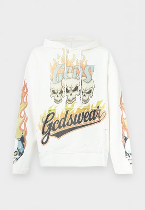 WHITE LABEL RIDERS HOODIE - Majica s kapuljačom - optic white/ yellow