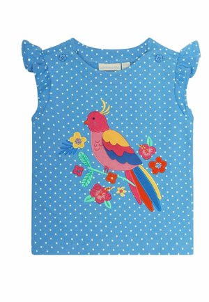 TROPICAL BIRD APPLIQUE  REGULAR FIT - T-shirt imprimé - blue