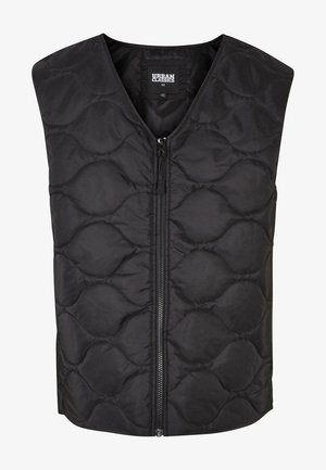 HERREN ZIPPED GILET - Väst - black