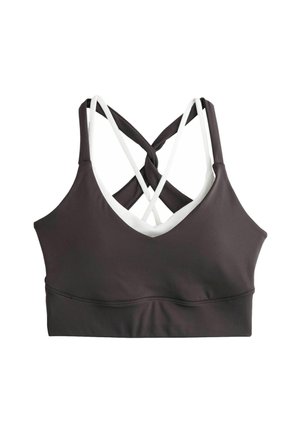 REGULAR FIT - ACTIVE POWER DOUBLE LAYER CROSS BACK  - Bustier - chocolate brown