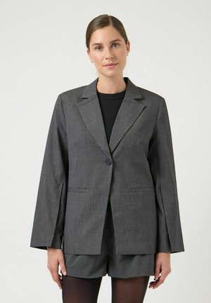 YASKIMA NADELSTREIFEN - Abrigo corto - medium grey melange