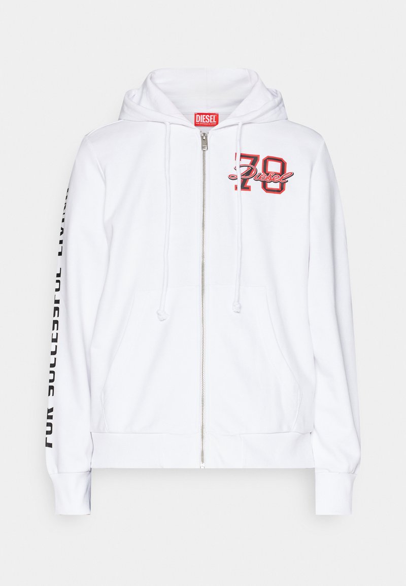 Diesel Sweater met rits wit