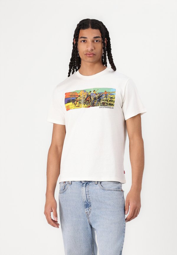 RELAXED FIT GRAPHIC TEE - T-Shirt print - egret