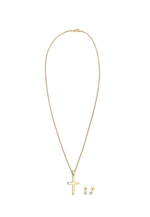 SPARKLING CROSS SET - MIT KRISTALLEN VON SWAROVSKI® - Necklace - gold coloured